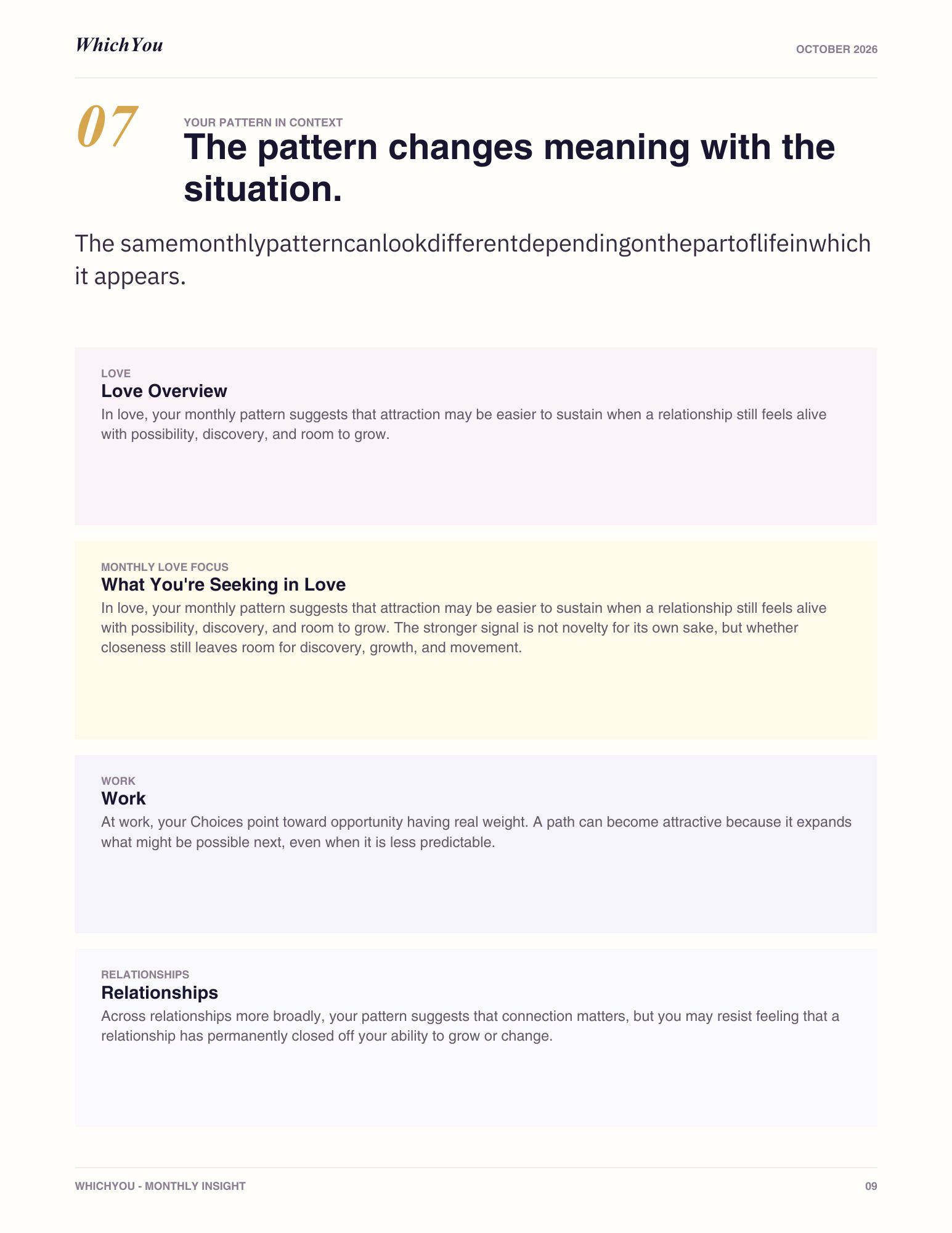 Example WhichYou Insight pattern in context page